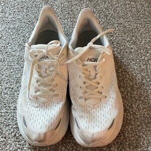 HOKA Clifton 8 white sneakers